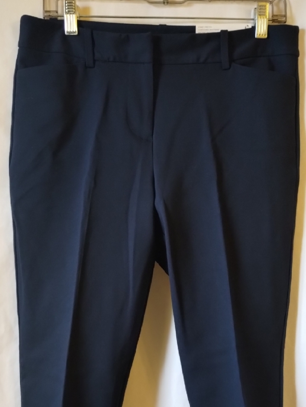 Liz Claiborne Navy Cropped Tailored Ankle Pants - Picture 2 of 12